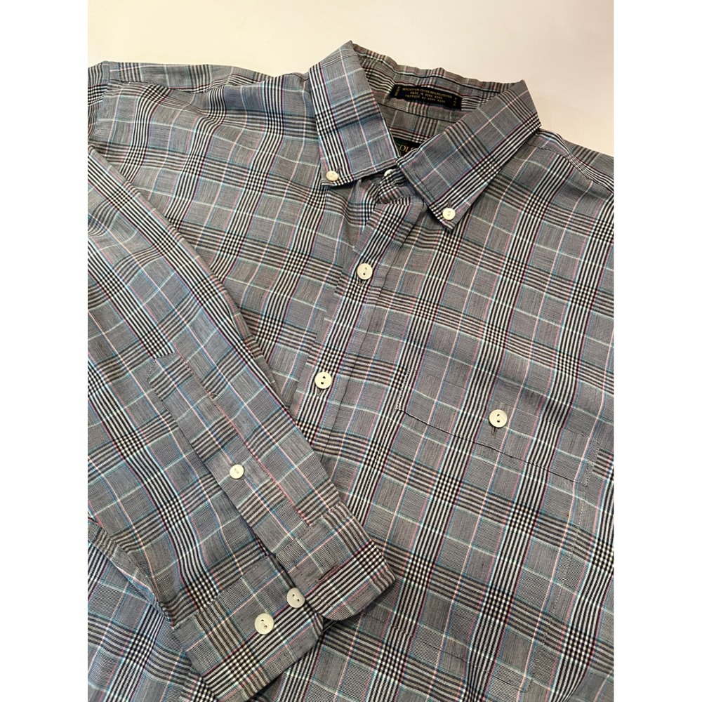 Colours By‎ Alexander Julian Gray Long Sleeve Button Up Shirt Size XL 17-17 1/2